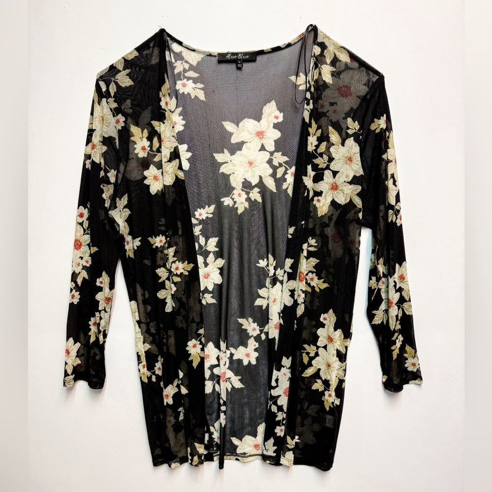 Alice Blue Sheer Black Cardigan